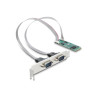Delock M.2 Karte zu 2 x Seriell RS-232 DB9 mit Standard und Low Profile Slotblenden