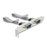 Delock M.2 Karte zu 2 x Seriell RS-232 DB9 mit Standard und Low Profile Slotblenden