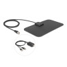Delock DAB+ DVB-T2 Antenne F Stecker 5 - 25 dB aktiv omnidirektional schwarz Klebemontage