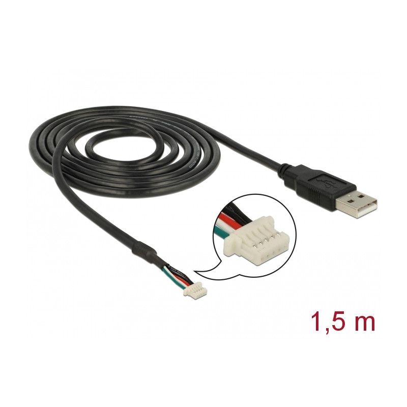 Delock Anschlusskabel USB 2.0 Typ-A Stecker - 5 Pin Kamera Stecker V5 V51 1,5 m
