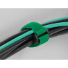 Delock Klett-Kabelbinder mit Schlaufe und Befestigungsöse L 150 x B 20 mm grün 5 Stück