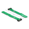 Delock Klett-Kabelbinder mit Schlaufe und Befestigungsöse L 150 x B 20 mm grün 5 Stück