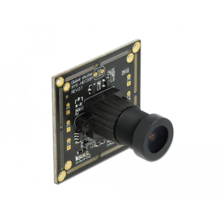 Delock USB 2.0 Kameramodul mit Global Shutter schwarz / weiß 0,92 Megapixel 36° V6 Fixfokus