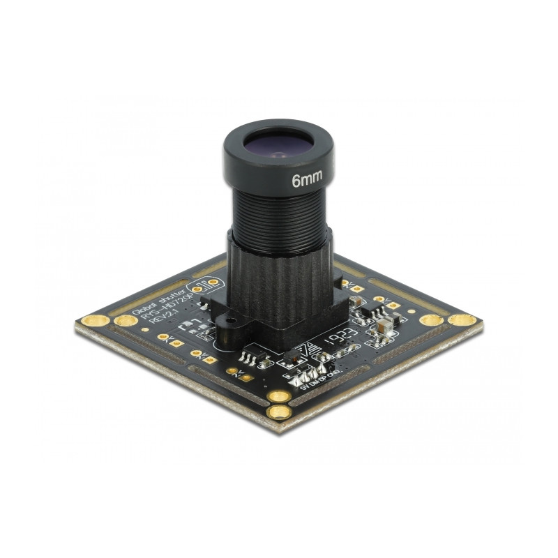 Delock USB 2.0 Kameramodul mit Global Shutter schwarz / weiß 0,92 Megapixel 36° V6 Fixfokus