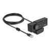 Delock USB UHD Webcam mit Mikrofon 4K 30 Hz 110° Blickwinkel und Stativ