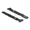 Delock Klett-Kabelbinder mit Schlaufe und Befestigungsöse L 190 x B 25 mm schwarz 5 Stück