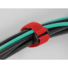 Delock Klett-Kabelbinder mit Schlaufe und Befestigungsöse L 190 x B 25 mm rot 5 Stück