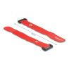 Delock Klett-Kabelbinder mit Schlaufe und Befestigungsöse L 190 x B 25 mm rot 5 Stück