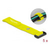 Delock Klett-Kabelbinder mit Schlaufe und Befestigungsöse L 190 x B 25 mm gelb 5 Stück