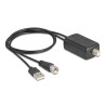 Delock DAB+ DVB-T2 Antenne F Stecker 5 - 25 dB aktiv omnidirektional schwarz Klebemontage