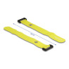 Delock Klett-Kabelbinder mit Schlaufe und Befestigungsöse L 190 x B 25 mm gelb 5 Stück