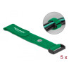 Delock Klett-Kabelbinder mit Schlaufe und Befestigungsöse L 190 x B 25 mm grün 5 Stück