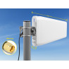 Delock LTE Antenne SMA Stecker 7 - 9 dBi direktional mit Anschlusskabel (RG-58, 5 m) weiß outdoor