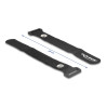 Delock Klett-Kabelbinder mit Schlaufe und Befestigungsöse L 280 x B 38 mm schwarz 3 Stück