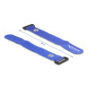 Delock Klett-Kabelbinder mit Schlaufe und Befestigungsöse L 280 x B 38 mm blau 3 Stück