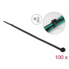 Delock Kabelbinder hitzebeständig L 300 x B 4,8 mm schwarz 100 Stück