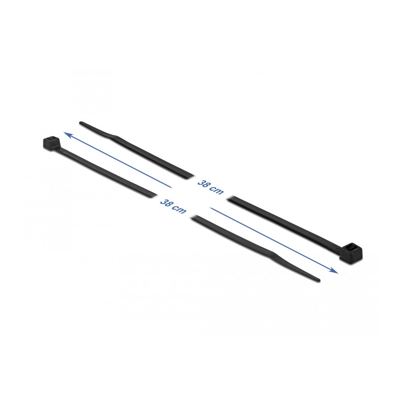 Delock Kabelbinder hitzebeständig L 380 x B 4,8 mm schwarz 100 Stück