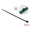 Delock Kabelbinder mit hoher Zugfestigkeit L 200 x B 4,8 mm schwarz 100 Stück