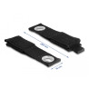 Delock Strapazierfähiger Klettgurt mit Befestigungsöse L 260 x B 38 mm schwarz 5 Stück