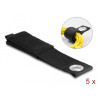 Delock Strapazierfähiger Klettgurt mit Befestigungsöse L 435 x B 50 mm schwarz 5 Stück