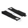 Delock Strapazierfähiger Klettgurt mit Befestigungsöse L 435 x B 50 mm schwarz 5 Stück