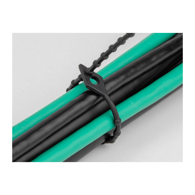 Delock Blitzbinder wiederverwendbar L 150 x B 2,4 mm schwarz 100 Stück