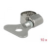 Delock Schlauchschelle mit Flügelmutter 8 - 12 mm 10 Stück Metall