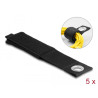 Delock Strapazierfähiger Klettgurt mit Befestigungsöse L 508 x B 50 mm schwarz 5 Stück