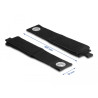 Delock Strapazierfähiger Klettgurt mit Befestigungsöse L 508 x B 50 mm schwarz 5 Stück