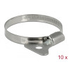 Delock Schlauchschelle mit Flügelmutter 40 - 60 mm 10 Stück Metall
