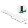 Delock Mini Klett-Kabelhalter L 90 mm x B 24 mm selbstklebend 10 Stück weiß