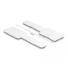 Delock Mini Klett-Kabelhalter L 90 mm x B 24 mm selbstklebend 10 Stück weiß