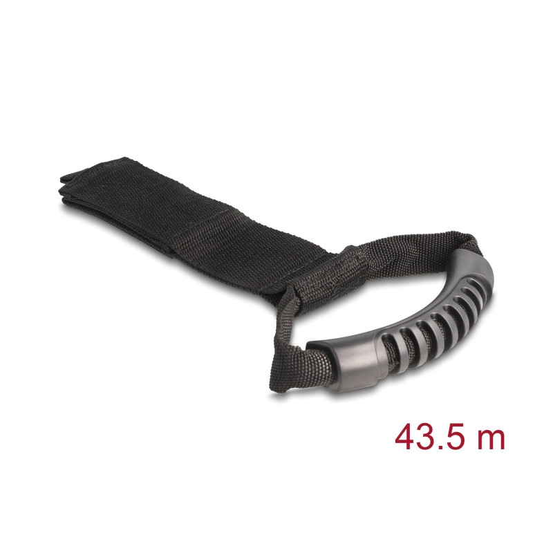 Delock Tragegurt mit Klettverschluss L 435 x B 50 mm schwarz 2 Stück