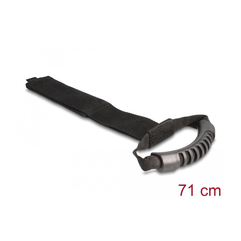 Delock Tragegurt mit Klettverschluss L 710 x B 50 mm schwarz 2 Stück