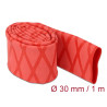 Delock Schrumpfschlauch X-Muster rutschfest 1 m x 30 mm rot