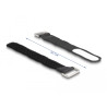 Delock Klettkabelbinder mit Schlaufe und Beschriftungsfeld L 127 x B 20 mm schwarz 5 Stück