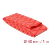 Delock Schrumpfschlauch X-Muster rutschfest 1 m x 40 mm rot