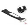 Delock Klettkabelbinder mit Schlaufe und Beschriftungsfeld L 203 x B 20 mm schwarz 5 Stück