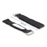 Delock Klettkabelbinder mit Schlaufe und Beschriftungsfeld L 203 x B 20 mm schwarz 5 Stück