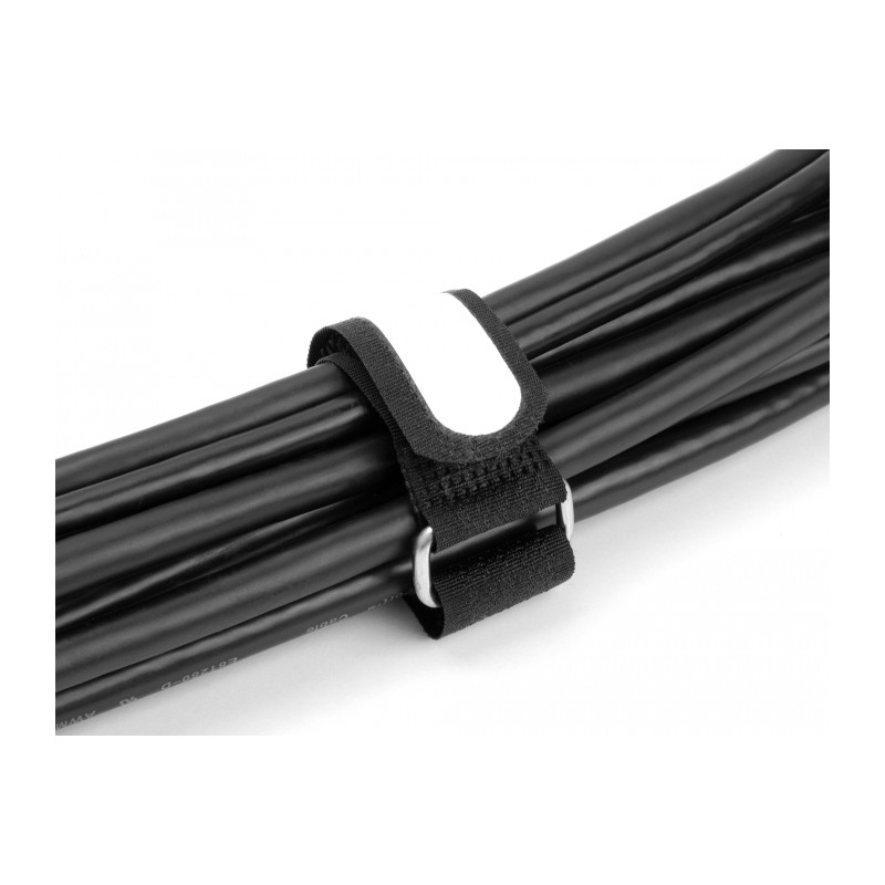 Delock Klettkabelbinder mit Schlaufe und Beschriftungsfeld L 203 x B 20 mm schwarz 5 Stück