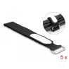 Delock Klettkabelbinder mit Schlaufe und Beschriftungsfeld L 305 x B 25 mm schwarz 5 Stück