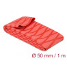 Delock Schrumpfschlauch X-Muster rutschfest 1 m x 50 mm rot