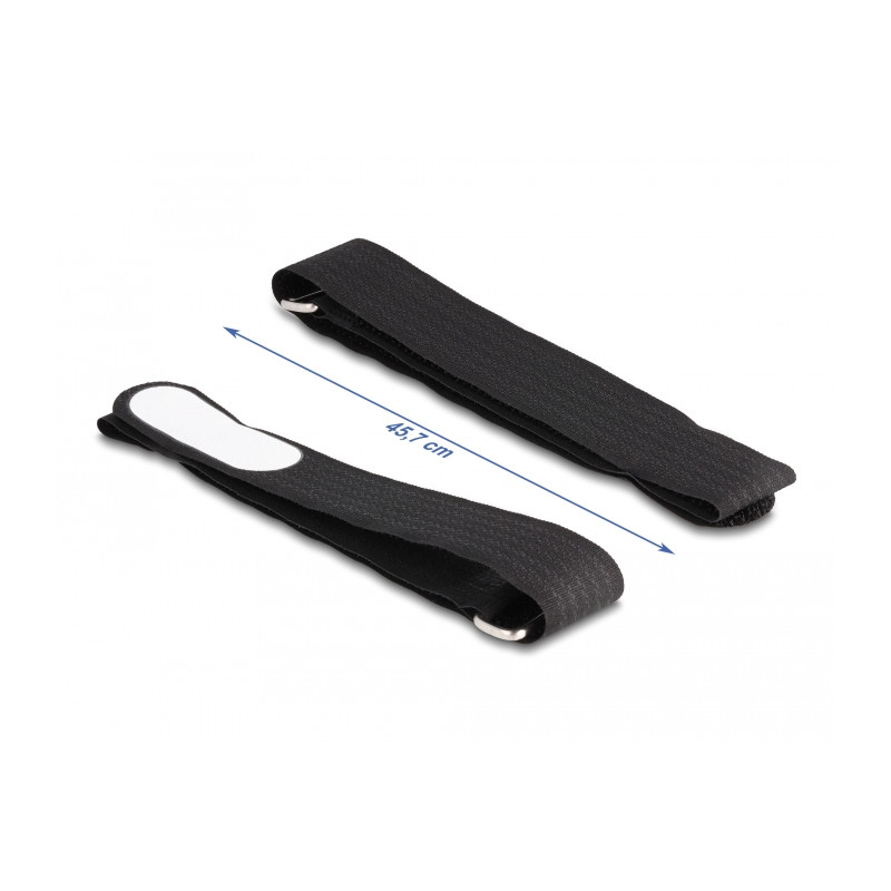 Delock Klettkabelbinder mit Schlaufe und Beschriftungsfeld L 457 x B 25 mm schwarz 5 Stück