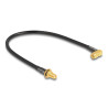 Delock Antennenkabel SMA Buchse zum Einbau spritzwassergeschützt zu SMA Stecker 90° RG-58 30 cm