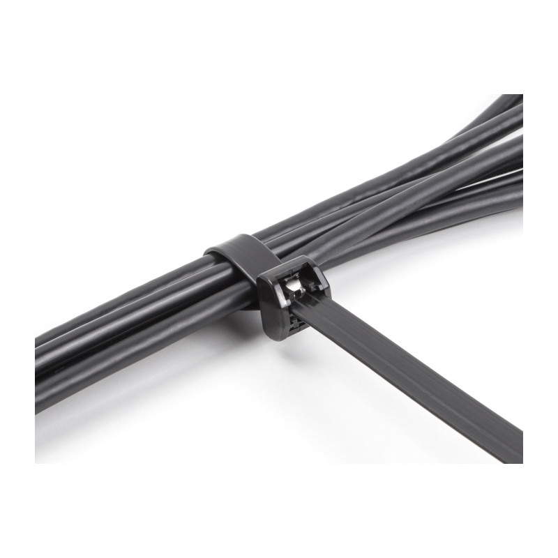 Delock Kabelbinder mit Metallzunge L 406 x B 12,7 mm 10 Stück schwarz