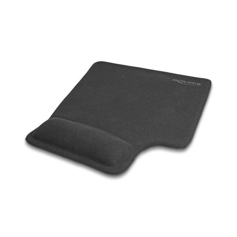 Delock Ergonomisches Mauspad mit Gel Handballenauflage Linkshänder schwarz