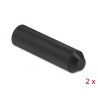 Delock Endkappen mit Innenkleber 70 x 16 mm 2 Stück schwarz