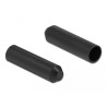 Delock Endkappen mit Innenkleber 70 x 16 mm 2 Stück schwarz