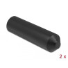 Delock Endkappen mit Innenkleber 70 x 20 mm 2 Stück schwarz