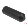 Delock Endkappen mit Innenkleber 80 x 25 mm 2 Stück schwarz